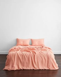Peach 100% French Flax Linen Pillowcases (Set Of Two) 9 Peach 100% French Flax Linen Pillowcases (Set Of Two) -Bed Series Store PILLOWCASE03 20d68b5b c8eb 4f6e 8d1b ceb2313c28a9