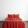 Paprika 100% French Flax Linen Bedding Set -Bed Series Store Paprika beddingset 1