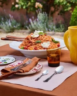 Rust 100% French Flax Linen Tablecloth -Bed Series Store Rust 03 beaab0e8 7c47 417f a7ef e96d92146456