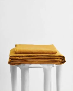 Turmeric 100% Flax Linen Sheet Set