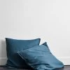 Petrol 100% French Flax Linen European Pillowcases (Set Of Two) -Bed Series Store SHOT 19 03