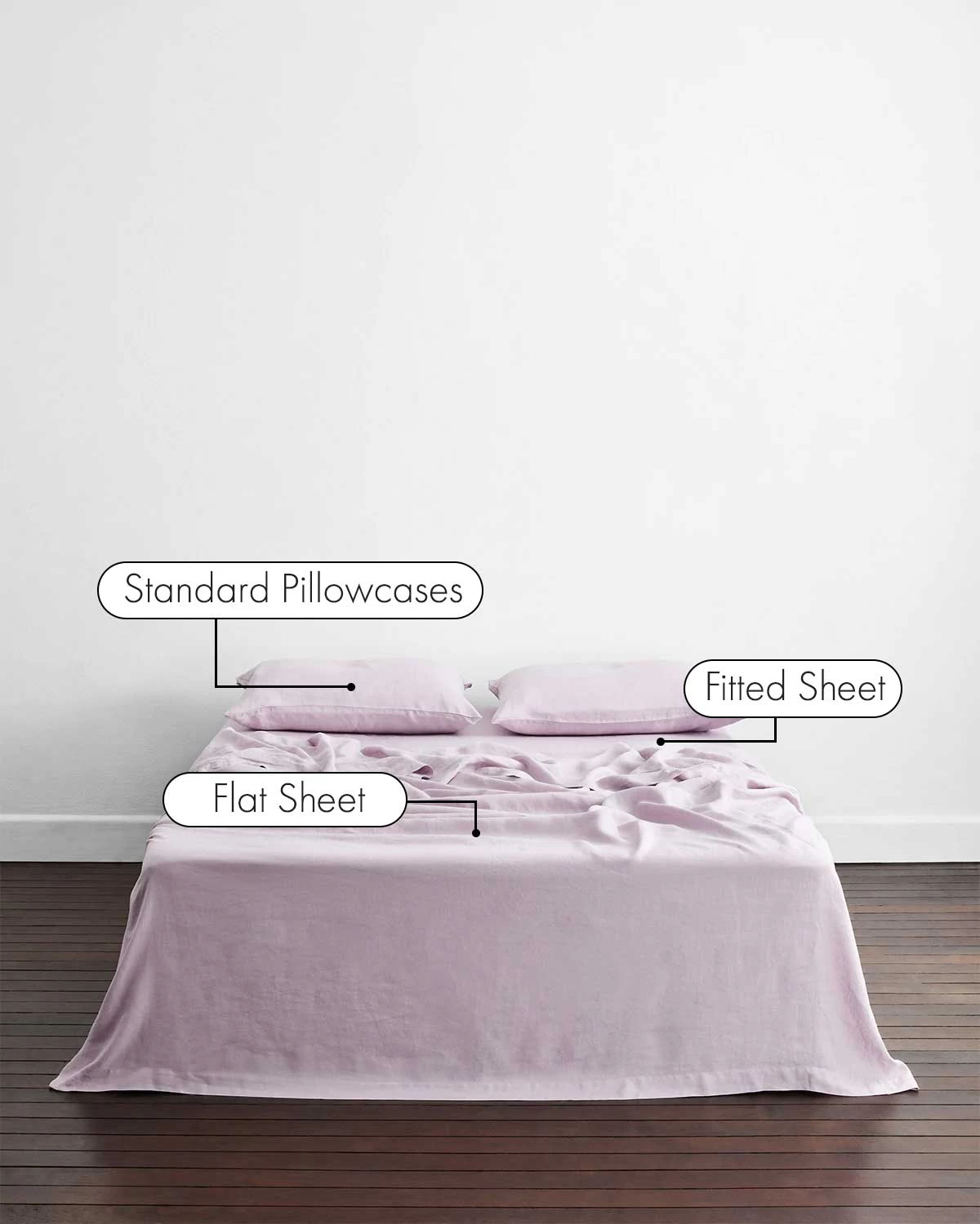 Lilac 100% Flax Linen Sheet Set 4 Lilac 100% Flax Linen Sheet Set - Image 2