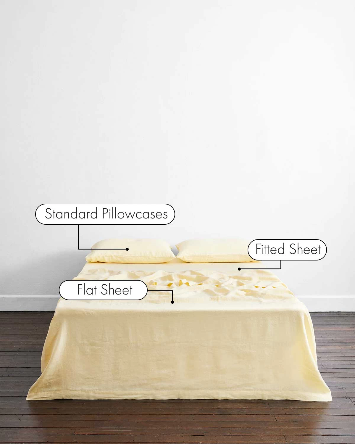 Limoncello 100% Flax Linen Sheet Set 4 Limoncello 100% Flax Linen Sheet Set - Image 2