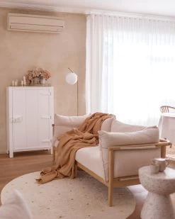 Terracotta 100% French Flax Linen Throw -Bed Series Store TERRAC THROW LIFESTYLE