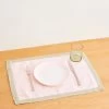 Rosewater & Sage 100% French Flax Linen Trim Placemats (Set Of Four) -Bed Series Store TrimP RosewaterSage 01