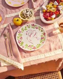 Terracotta 100% French Flax Linen Tablecloth -Bed Series Store Trim TerracottaLimoncello 02 7bdb1e93 6f8e 45cd b105 7452fc2c6747 1