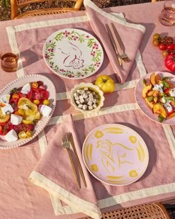 Terracotta 100% French Flax Linen Tablecloth -Bed Series Store Trim TerracottaLimoncello 03 013723ed 8da6 4421 941f 03565b0c659e 1