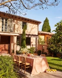 Terracotta & Limoncello 100% French Flax Linen Trim Placemats (Set Of Four) -Bed Series Store Trim TerracottaLimoncello 04 0e0dfe5d d3fb 406c 9344 60d68b80f2fe