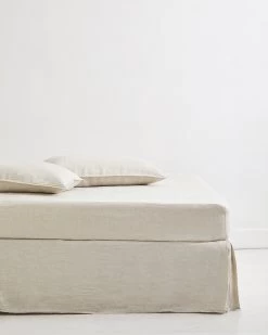 Oatmeal 100% French Flax Linen Valance 8 Oatmeal 100% French Flax Linen Valance -Bed Series Store VALANCEOATMEAL 01