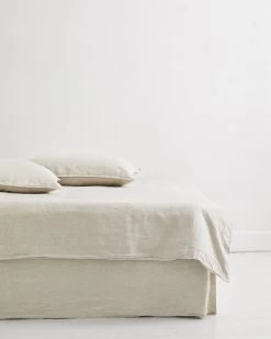 Oatmeal 100% French Flax Linen Valance 9 Oatmeal 100% French Flax Linen Valance -Bed Series Store VALANCEOATMEAL 02