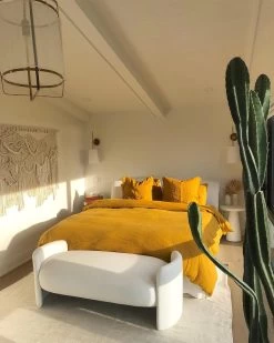 Turmeric 100% French Flax Linen Fitted Sheet -Bed Series Store all turmeric bed 01 541e4bdc 20ce 4cdb 83c6 56eb39006062