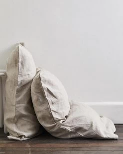 Oatmeal 100% French Flax Linen Pillowcases (Set Of Two)