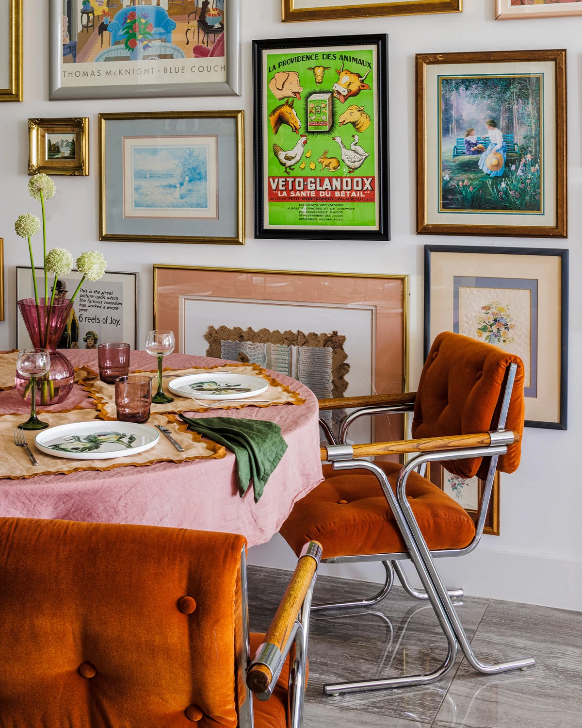 Pink Clay 100% French Flax Linen Tablecloth 9 Pink Clay 100% French Flax Linen Tablecloth - Image 7