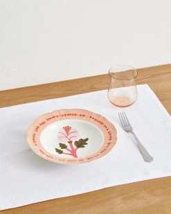 Bitossi Home Deep Soup Plate Botanica In Pink