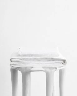 White 100% Flax Linen Sheet Set
