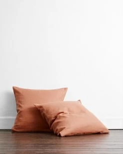 Hazelnut 100% French Flax Linen European Pillowcases (Set Of Two)