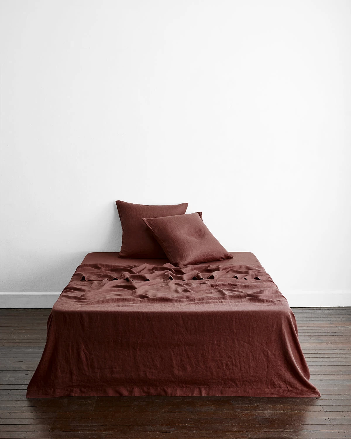 Cacao 100% French Flax Linen European Pillowcases (Set Of Two) 5 Cacao 100% French Flax Linen European Pillowcases (Set Of Two) - Image 3