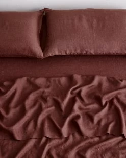 Cacao 100% French Flax Linen Fitted Sheet 7 Cacao 100% French Flax Linen Fitted Sheet -Bed Series Store fitted 02 fcec4766 8782 4b6c 8702 b30f7d5d0670