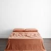 Hazelnut 100% French Flax Linen Flat Sheet 1 Hazelnut 100% French Flax Linen Flat Sheet -Bed Series Store flat 01