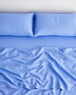 Wildflower 100% French Flax Linen Fitted Sheet 8 Wildflower 100% French Flax Linen Fitted Sheet -Bed Series Store fs 03