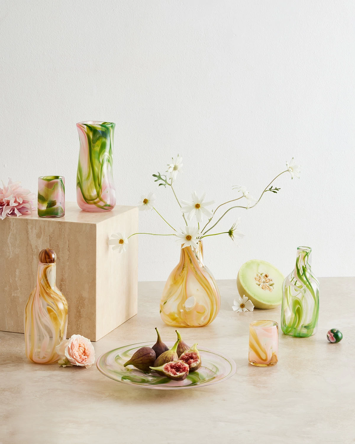 Upstate Handblown Platter In Watermelon 5 Upstate Handblown Platter In Watermelon - Image 3