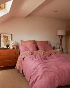 Hazelnut 100% French Flax Linen European Pillowcases (Set Of Two) -Bed Series Store hazeuro