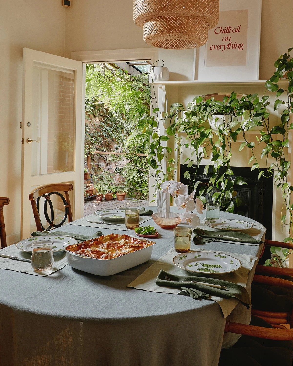 Olive 100% French Flax Linen Napkins (Set Of Four) 5 Olive 100% French Flax Linen Napkins (Set Of Four) - Image 3