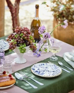 Lavender 100% French Flax Linen Tablecloth -Bed Series Store lavender 2