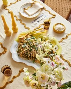 Limoncello 100% French Flax Linen Tablecloth -Bed Series Store limon1