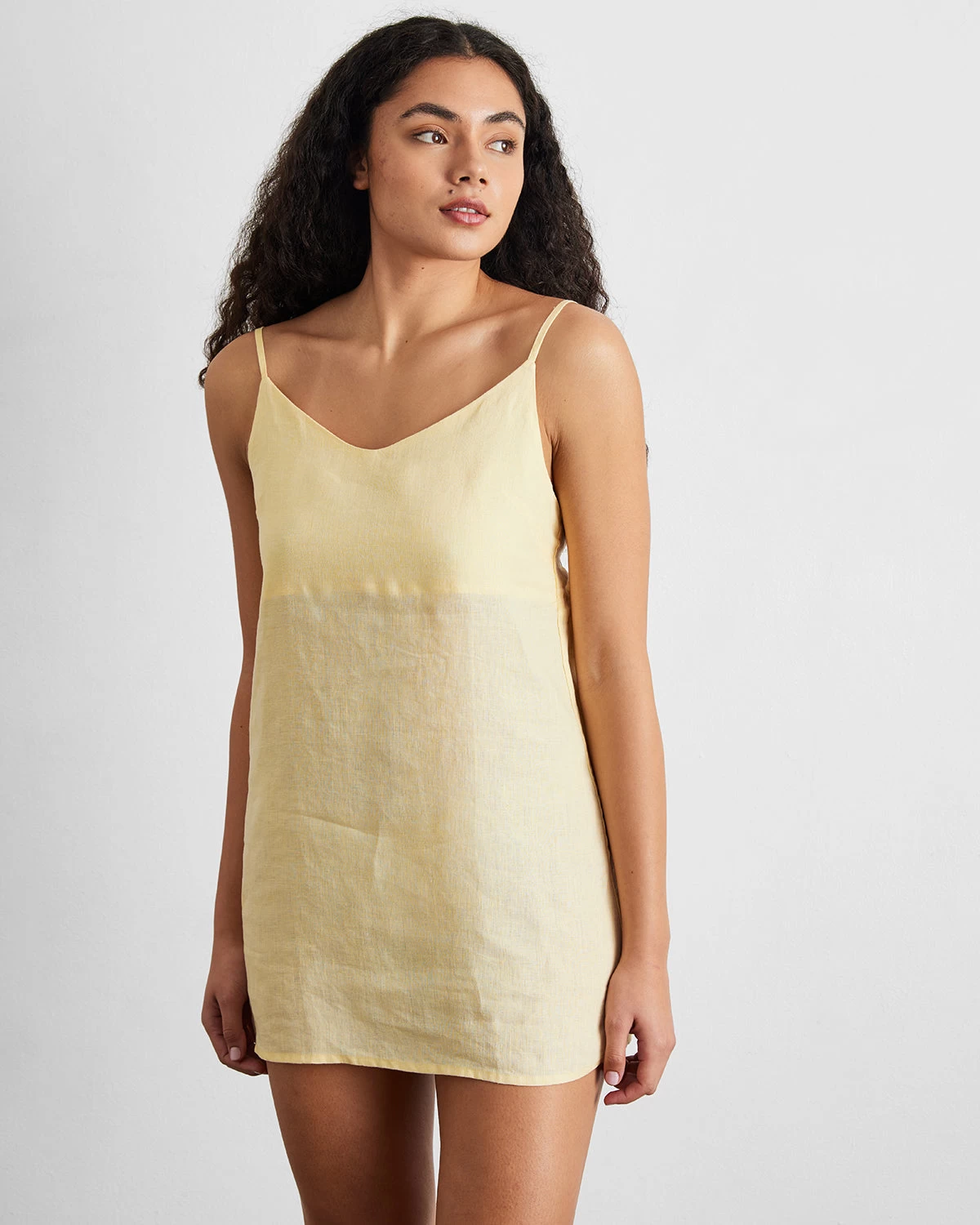 Limoncello 100% French Flax Linen Slip 5 Limoncello 100% French Flax Linen Slip - Image 3