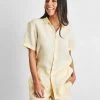 Limoncello 100% French Flax Linen Short Sleeve Shirt -Bed Series Store limoncello sshirt 02