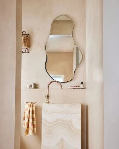 Limoncello & Terracotta Check 100% French Flax Linen Terry Hand And Face Towel