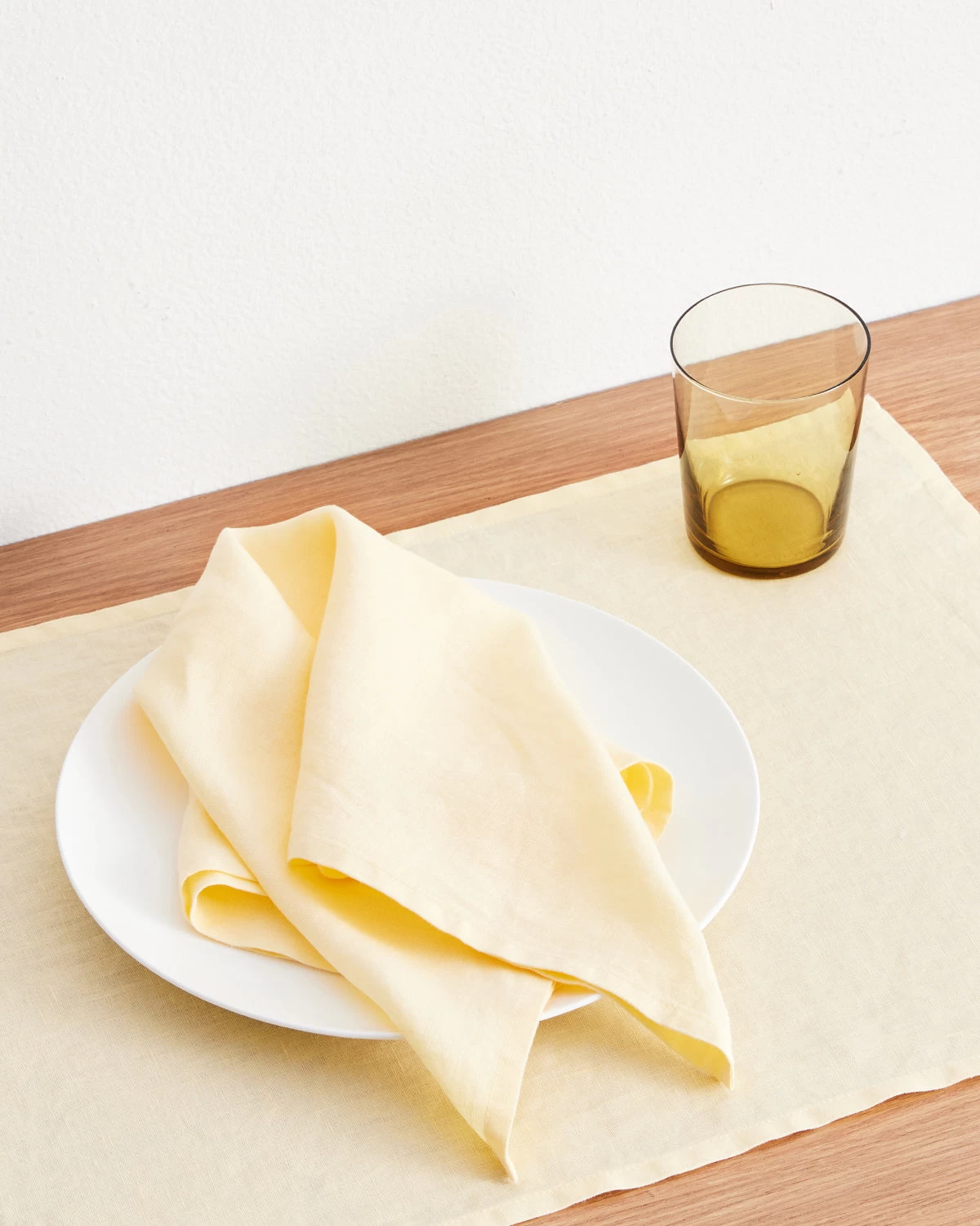 Limoncello 100% French Flax Linen Napkins (Set Of Four) 3 Limoncello 100% French Flax Linen Napkins (Set Of Four)