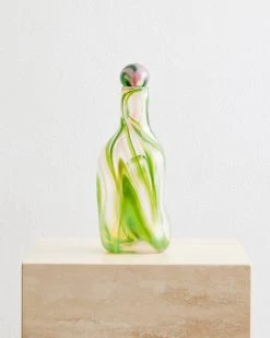 Upstate Handblown Mezcal Bottle In Watermelon