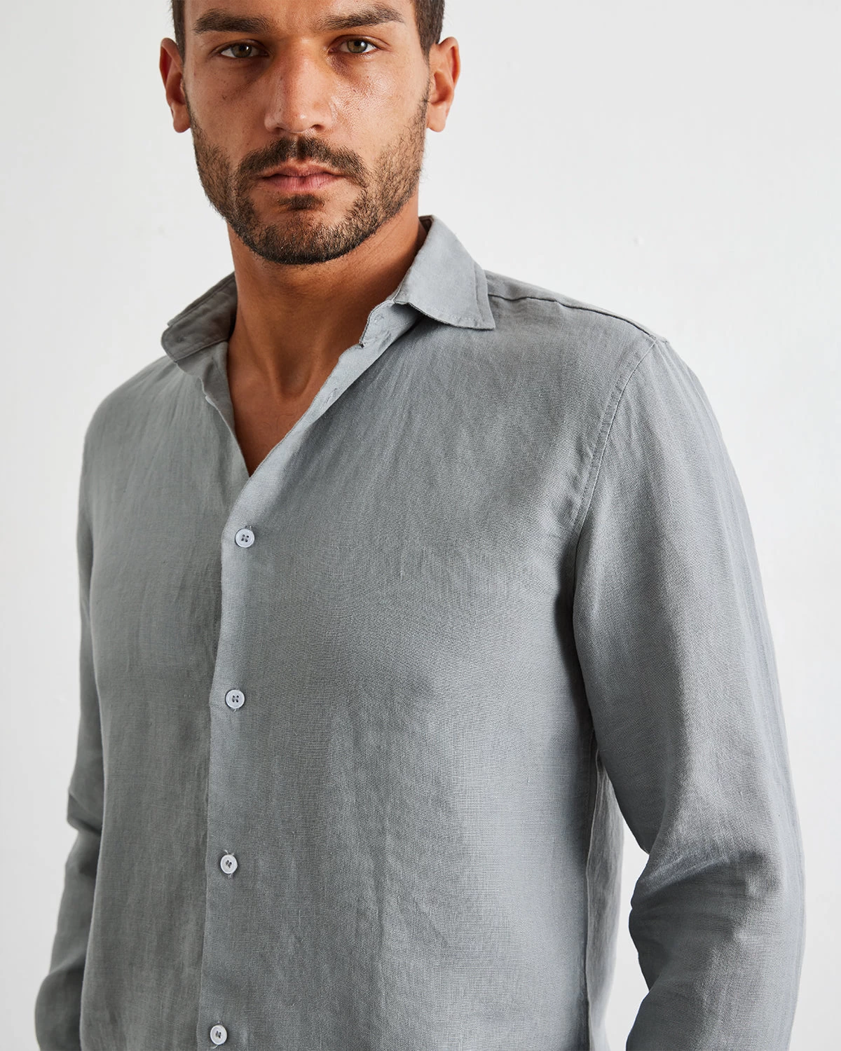 Mineral 100% French Flax Linen Men's Long Sleeve Shirt 4 Mineral 100% French Flax Linen Men's Long Sleeve Shirt - Image 2