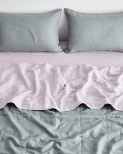 Mineral & Lilac Two-Tone Quilt -Bed Series Store minlil 4