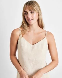 Oatmeal 100% French Flax Linen Slip -Bed Series Store oat 02 776254d4 9457 480c b48c 264cede651c4