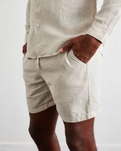Oatmeal 100% French Flax Linen Men's Shorts 8 Oatmeal 100% French Flax Linen Men's Shorts -Bed Series Store oat 3 0e62fae7 d9ef 40ef 8743 fa63d027ae4d