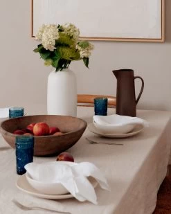 White 100% French Flax Linen Napkins (Set Of Four) 8 White 100% French Flax Linen Napkins (Set Of Four) -Bed Series Store oatmealtab2