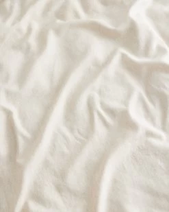 Oatmeal & White Stripe 100% French Flax Linen Bedding Set -Bed Series Store oatstripe3