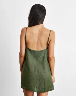 Olive 100% French Flax Linen Slip -Bed Series Store oli 01 3f0027ba 4e3f 4108 9d69 6d881aee8844