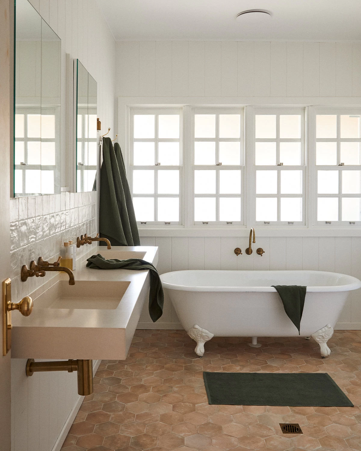 Olive 100% French Flax Linen Bath Mat 6 Olive 100% French Flax Linen Bath Mat - Image 4