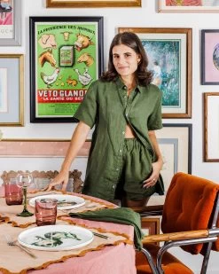 Olive Short Sleepwear Set -Bed Series Store olive short 2