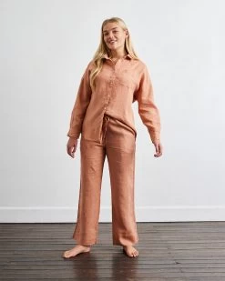 Hazelnut 100% French Flax Linen Pants 8 Hazelnut 100% French Flax Linen Pants -Bed Series Store pants 03 f3233999 a681 45ed b416 338a55b51bf8