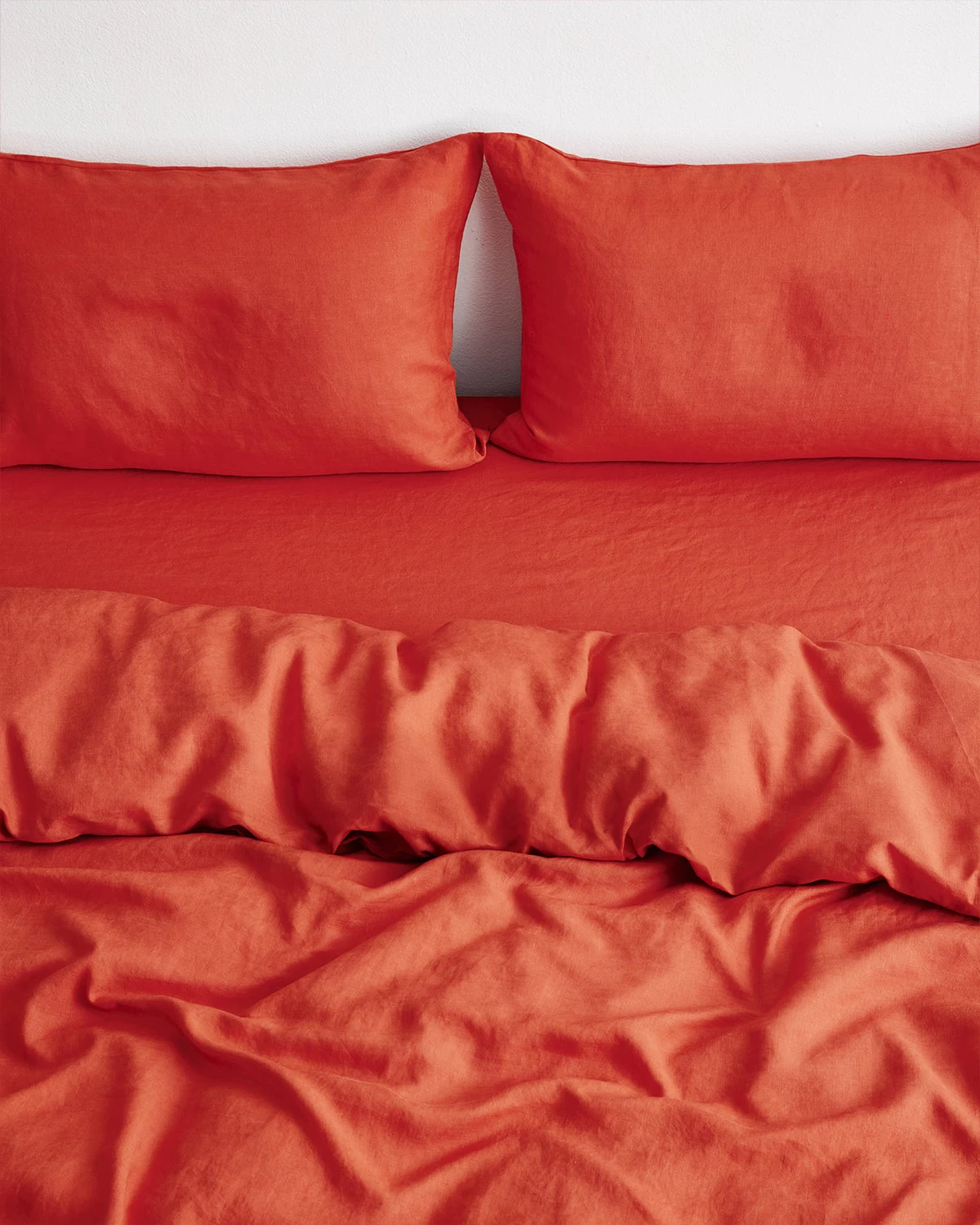 Paprika 100% French Flax Linen Duvet Cover 4 Paprika 100% French Flax Linen Duvet Cover - Image 2