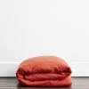 Paprika 100% French Flax Linen Duvet Cover -Bed Series Store paprika duvet 1 1