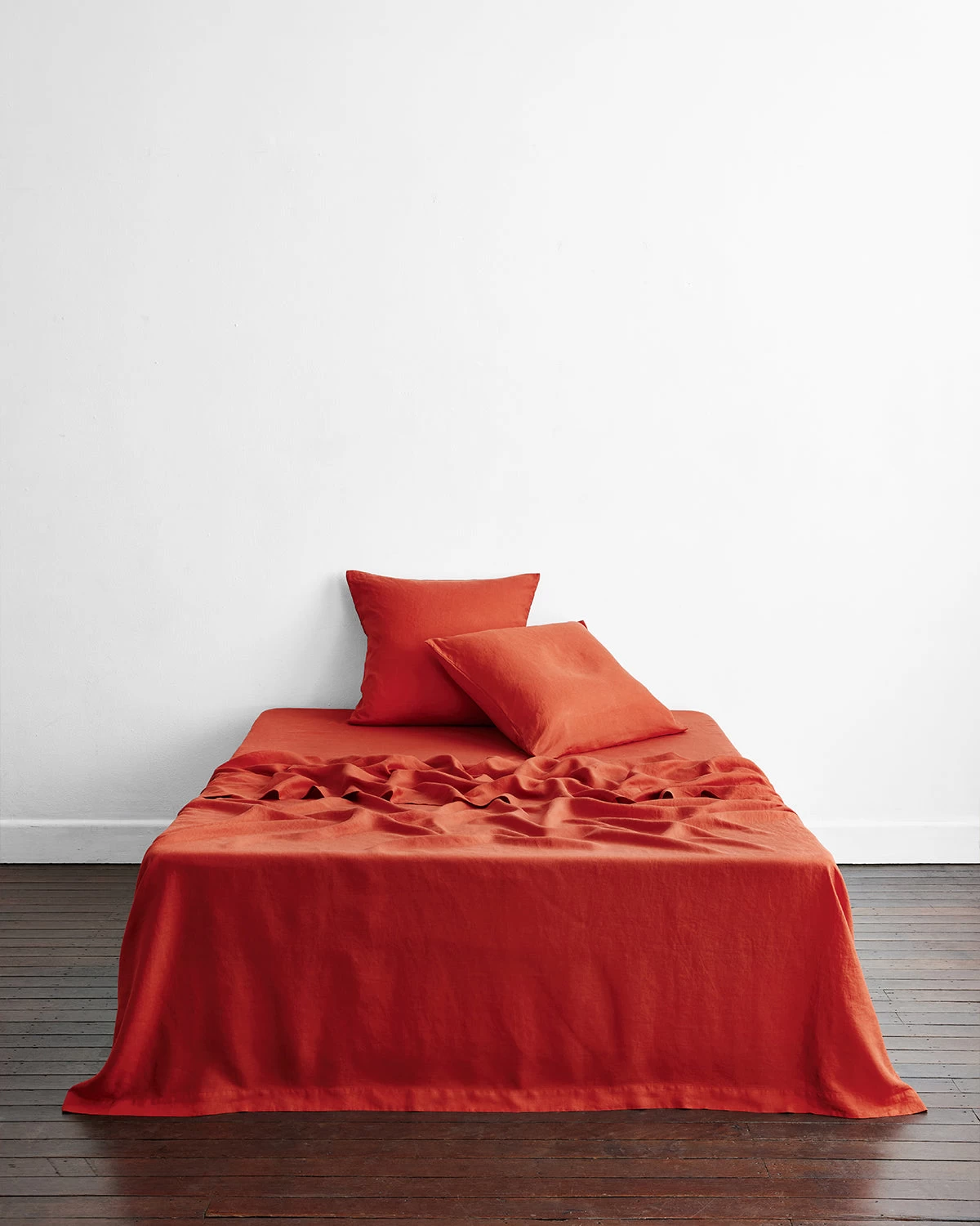 Paprika 100% French Flax Linen European Pillowcases (Set Of Two) 4 Paprika 100% French Flax Linen European Pillowcases (Set Of Two) - Image 2