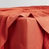 Paprika 100% French Flax Linen Fitted Sheet -Bed Series Store paprika fitted 1
