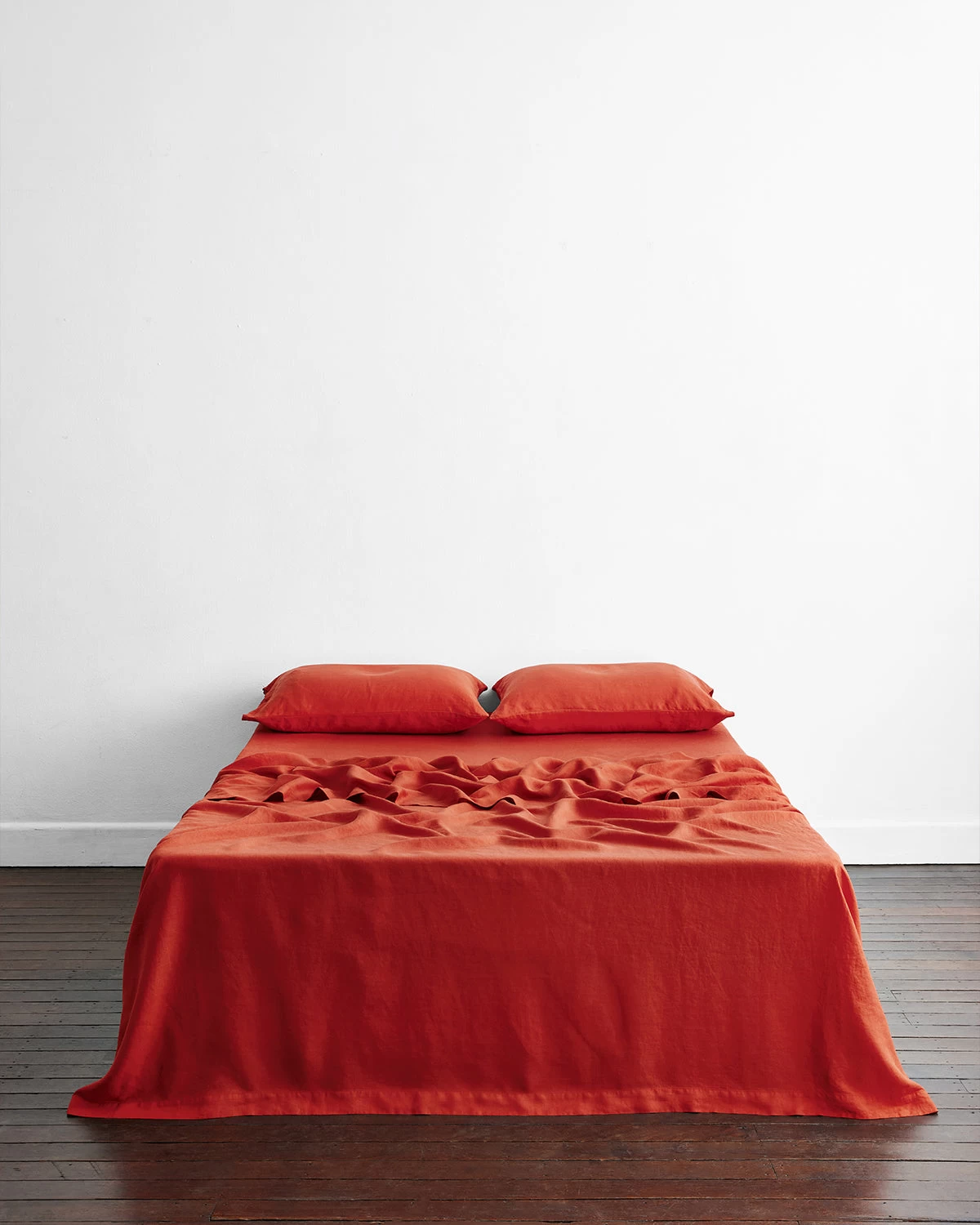 Paprika 100% French Flax Linen Flat Sheet 3 Paprika 100% French Flax Linen Flat Sheet
