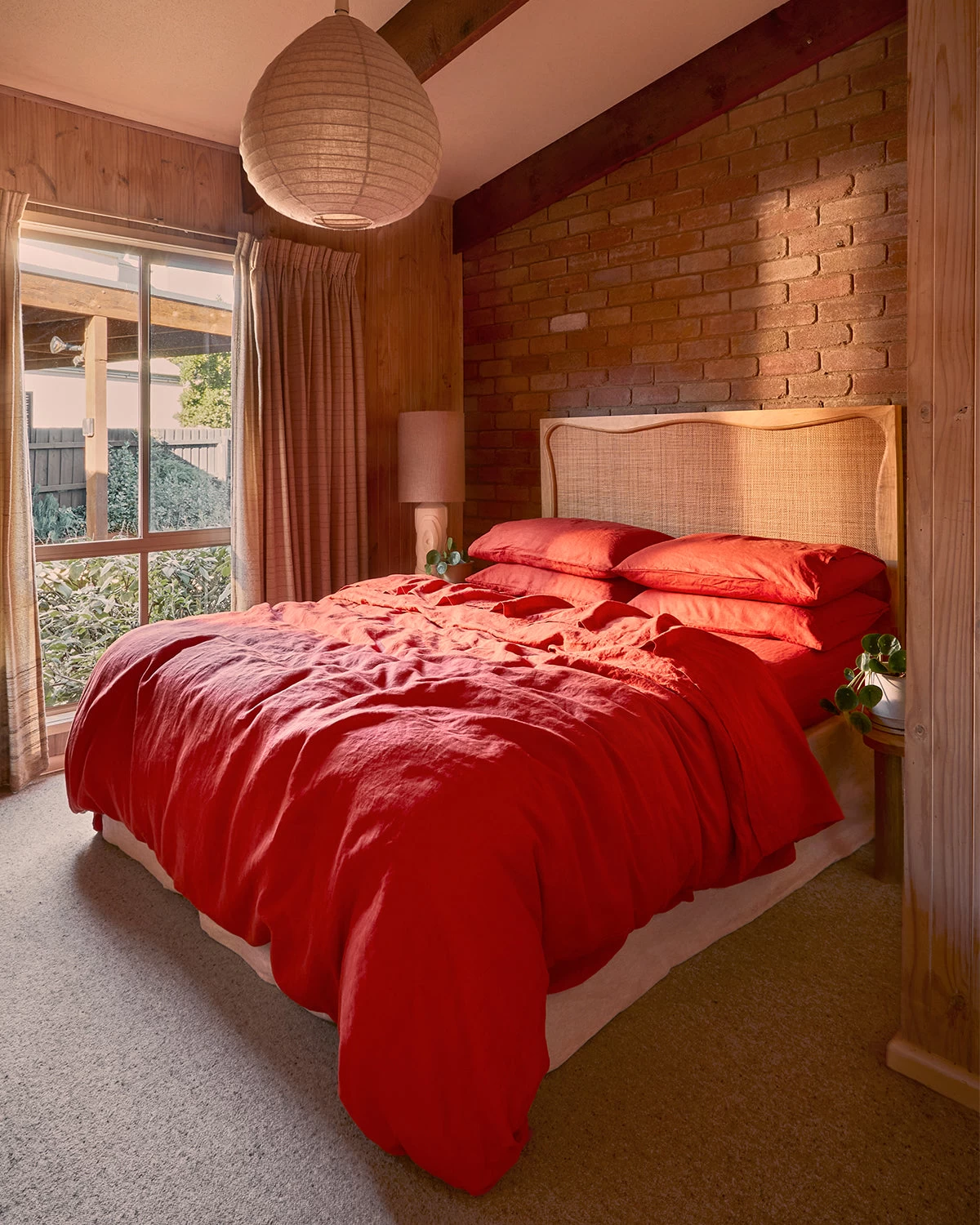 Paprika 100% French Flax Linen Flat Sheet 6 Paprika 100% French Flax Linen Flat Sheet - Image 4